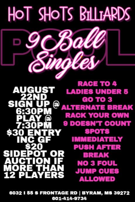 Tournament flyer / rules image